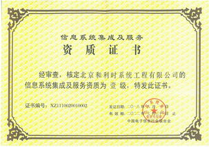 和利時(shí)再次通過信息系統(tǒng)集成及服務(wù)最高等級(jí)資質(zhì)認(rèn)定